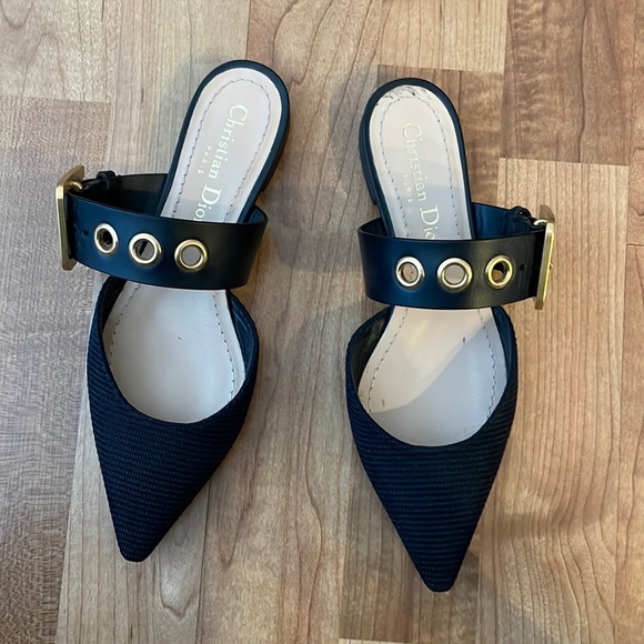 Preowned (used a handful of times) Dior Flats with buckle Size 34.5 - Picture 1 of 6